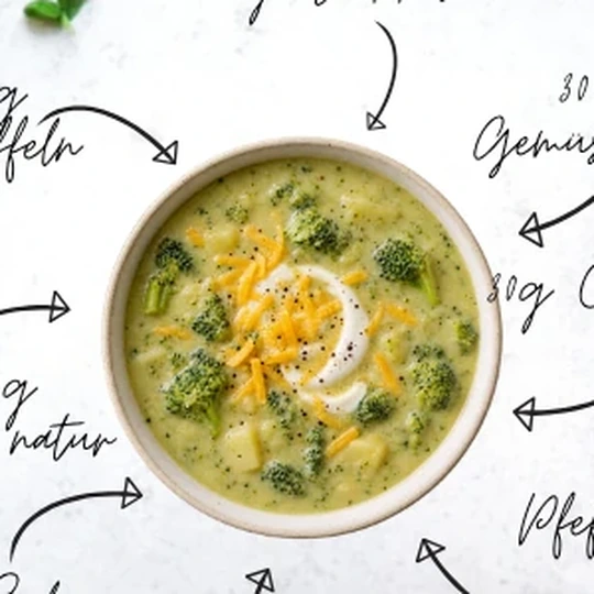 Cremige Brokkoli-Cheddar-Suppe