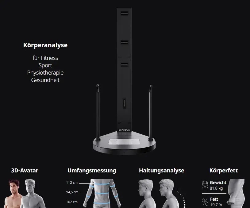 SCANECA-Körperscanner im Studio